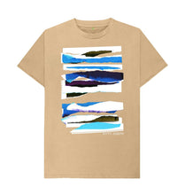 Load image into Gallery viewer, Sand UNISEX MIDDAY CLOUD COLLAGE TEESHIRT