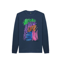Load image into Gallery viewer, Navy Blue KIDS UNISEX FRUIT PASTELS SWEATSHIRT