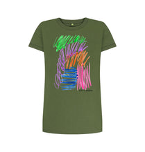 Charger l'image dans la galerie, Khaki UNISEX FRUIT PASTELS TEESHIRT DRESS