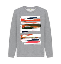 Cargar imagen en el visor de la galería, Light Heather UNISEX SUNSET CLOUD COLLAGE SWEATSHIRT