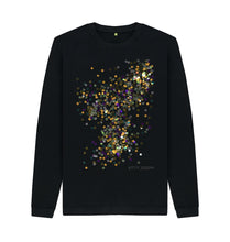 Cargar imagen en el visor de la galería, Black UNISEX GOLD GLITTER SWEATSHIRT
