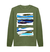 Cargar imagen en el visor de la galería, Khaki UNISEX MIDDAY CLOUD COLLAGE SWEATSHIRT