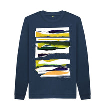 Cargar imagen en el visor de la galería, Navy Blue UNISEX DAWN CLOUD COLLAGE SWEATSHIRT