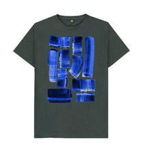 Load image into Gallery viewer, Dark Grey UNISEX INK STRIPES TEESHIRT