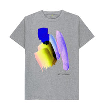 Load image into Gallery viewer, Athletic Grey UNISEX BLUE WATERCOLOUR TEESHIRT