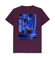 Load image into Gallery viewer, Purple UNISEX INK STRIPES TEESHIRT