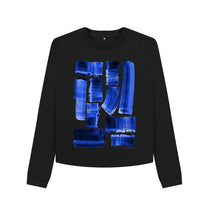 Charger l'image dans la galerie, Black UMISEX INK STRIPES BOXY JUMPER