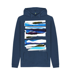 Navy UNISEX MIDDAY CLOUD COLLAGE HOODY