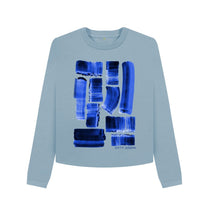 Charger l'image dans la galerie, Stone Blue UMISEX INK STRIPES BOXY JUMPER
