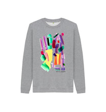 Load image into Gallery viewer, Athletic Grey KIDS UNISEX MULTI INK SWEATSHIRT