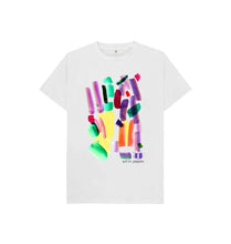 Load image into Gallery viewer, White KIDS UNISEX MULTI INK TEESHIRT