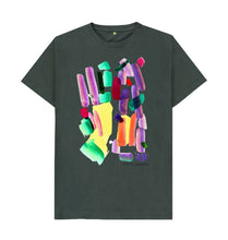 Load image into Gallery viewer, Dark Grey UNISEX MULTI INK TEESHIRT