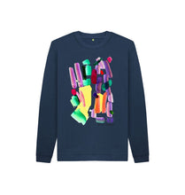 Load image into Gallery viewer, Navy Blue KIDS UNISEX MULTI INK SWEATSHIRT