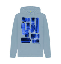 Load image into Gallery viewer, Stone Blue UNISEX INK STRIPES HOODY

