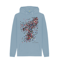 Cargar imagen en el visor de la galería, Stone Blue Printed Hoody Front
