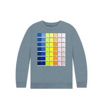 Load image into Gallery viewer, Stone Blue KIDS MULTI CHROMOLOGY SWEATSHIRT
