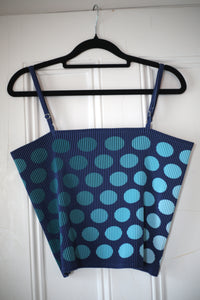 SAMPLE SALE | PLEATED POLKA TOP