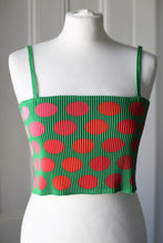 Load image into Gallery viewer, SAMPLE SALE | PLEATED POLKA TOP (GREEN)
