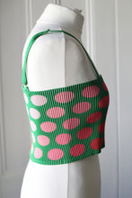 Load image into Gallery viewer, SAMPLE SALE | PLEATED POLKA TOP (GREEN)
