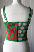 Load image into Gallery viewer, SAMPLE SALE | PLEATED POLKA TOP (GREEN)
