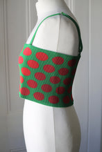 Load image into Gallery viewer, SAMPLE SALE | PLEATED POLKA TOP (GREEN)
