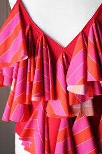 SAMPLE SALE | GERANIUM RUFFLE TOP