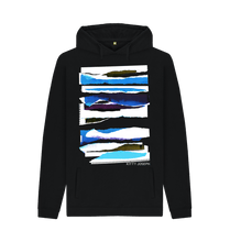 Cargar imagen en el visor de la galería, Black Printed Hoody Front
