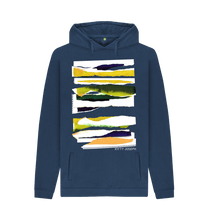 Cargar imagen en el visor de la galería, Navy Printed Hoody Front
