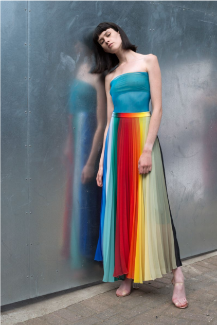 Chiffon rainbow skirt hot sale
