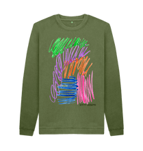 Load image into Gallery viewer, Khaki Printed Sweater Front
