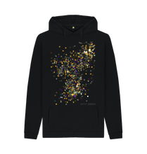 Cargar imagen en el visor de la galería, Black Printed Hoody Front
