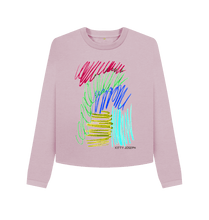 Cargar imagen en el visor de la galería, Mauve Printed Boxy Jumpers Front
