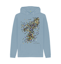 Cargar imagen en el visor de la galería, Stone Blue Printed Hoody Front
