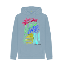 Cargar imagen en el visor de la galería, Stone Blue Printed Hoody Front
