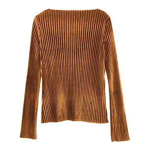 RENTAL - 'BRONZE' VELVET TOP + TIE