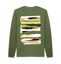 Cargar imagen en el visor de la galería, Khaki Printed Sweater Front
