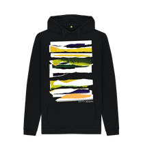 Cargar imagen en el visor de la galería, Black Printed Hoody Front
