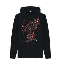 Cargar imagen en el visor de la galería, Black Printed Hoody Front
