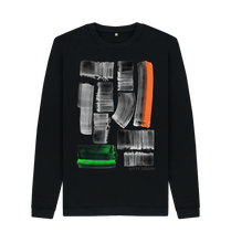 Cargar imagen en el visor de la galería, Black Printed Sweater Front
