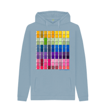 Cargar imagen en el visor de la galería, Stone Blue Printed Hoody Front
