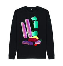 Cargar imagen en el visor de la galería, Black Printed Sweater Front
