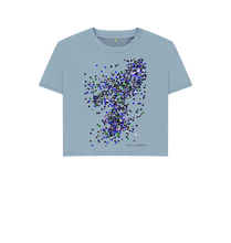 Cargar imagen en el visor de la galería, Stone Blue Printed T-shirt Front
