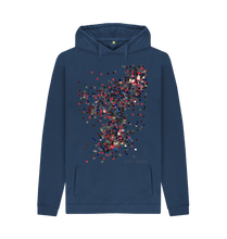 Cargar imagen en el visor de la galería, Navy Printed Hoody Front
