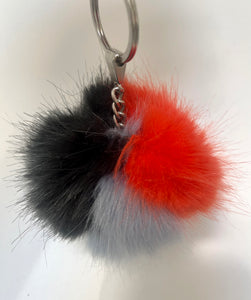 TRI-COLOUR KEYRING D