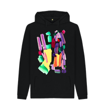 Cargar imagen en el visor de la galería, Black Printed Hoody Front
