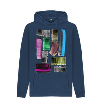 Cargar imagen en el visor de la galería, Navy Printed Hoody Front
