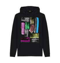 Cargar imagen en el visor de la galería, Black Printed Hoody Front
