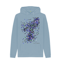 Cargar imagen en el visor de la galería, Stone Blue Printed Hoody Front
