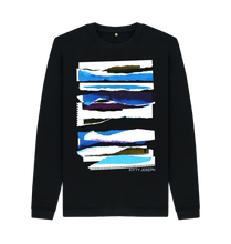 Charger l'image dans la galerie, Black Printed Sweater Front
