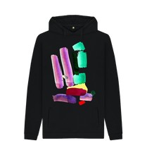 Cargar imagen en el visor de la galería, Black Printed Hoody Front
